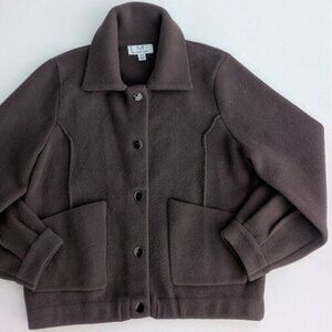 Magaschoni Textured Shirt Jacket in Truffle